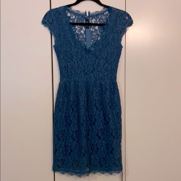 Aritzia Babaton Tobias Lace Dress - Teal - Picture 1 of 10